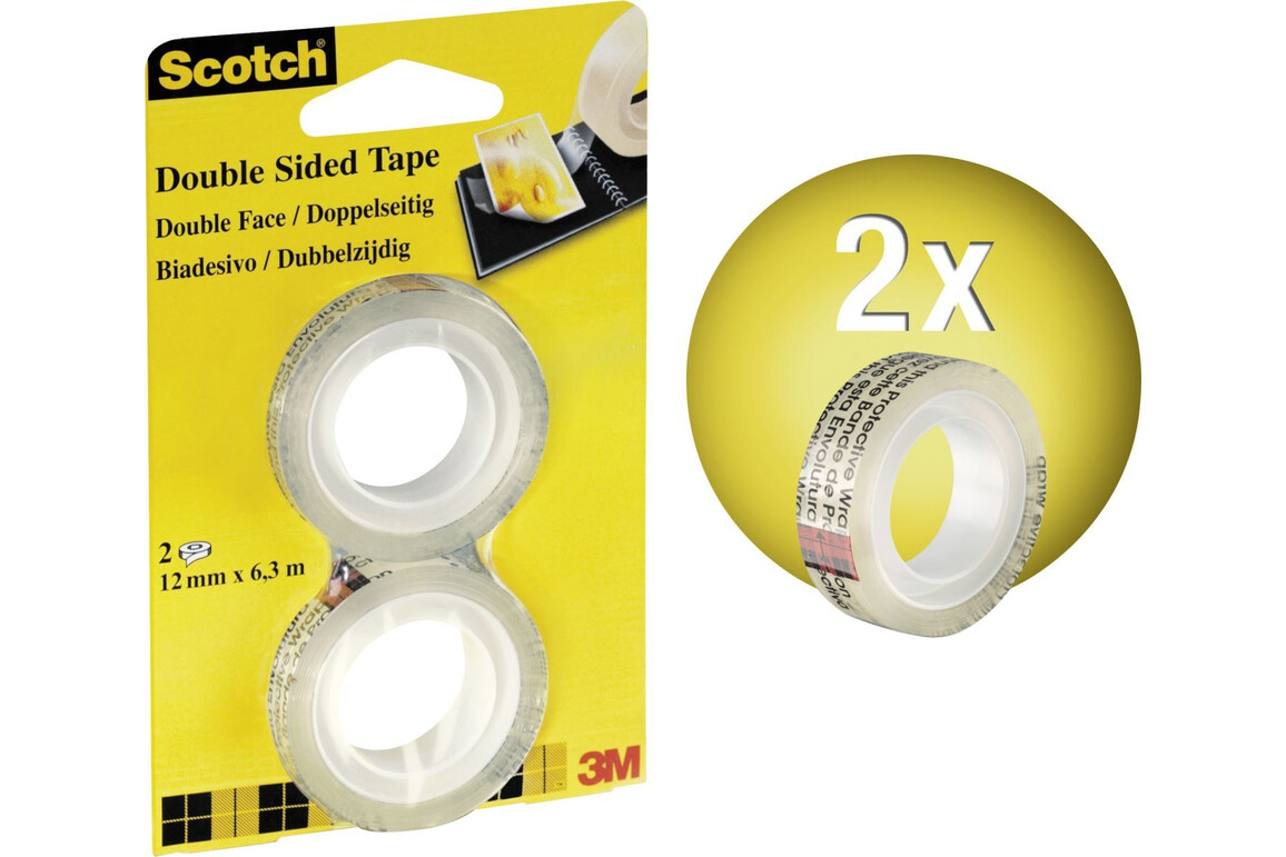 Klebeband Scotch Douplo 12mmx6,3lfm, Art.-Nr. 136-1263R2 - Paterno Shop