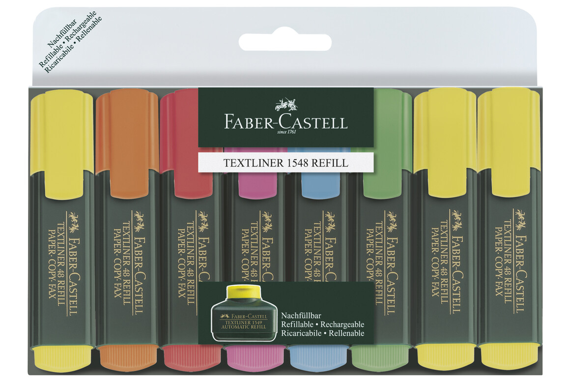 Textmarker Faber Castell 8-er Set, Art.-Nr. 154862 - Paterno Shop