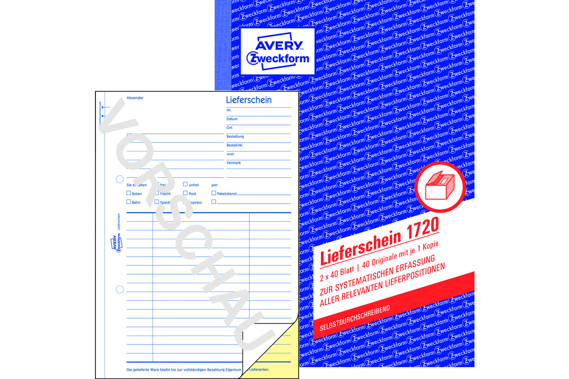 Lieferscheinbuch ZWF DIN A5 hoch, Art.-Nr. 1720ZWF - Paterno Shop