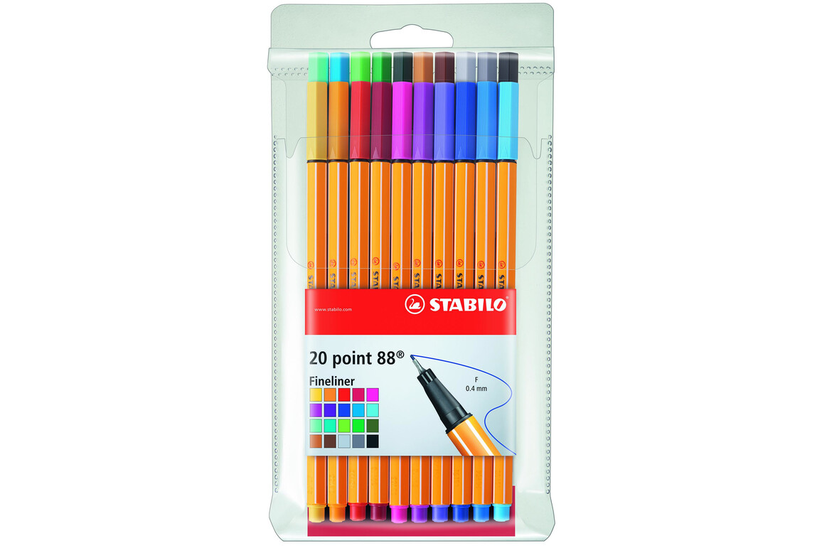 Fineliner Stabilo 88 20-er Etui, Art.-Nr. 8820 - Paterno Shop