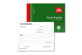 Kassaeingangsbuch Omega A6 quer 2x50 Blatt, Art.-Nr. 916EOK - Paterno Shop
