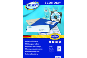 Universaletiketten A4 Europe 70x37,1mm weiß, Art.-Nr. ELA-0011 - Paterno Shop