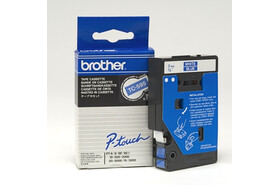 Beschriftungsband Brother 9mm weiss auf blau, Art.-Nr. TC595 - Paterno Shop