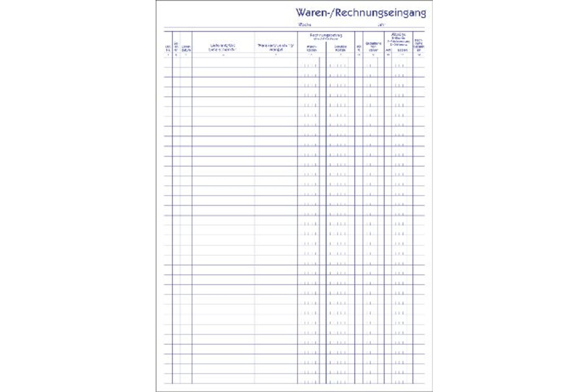 Waren- und Rechnungseingang DIN A4   50 Blatt, Art.-Nr. 0930ZWF - Paterno Shop