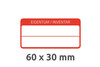 Inventar-Etiketten ZWF 60x30mm, rot, Art.-Nr. 6904ZWF - Paterno Shop