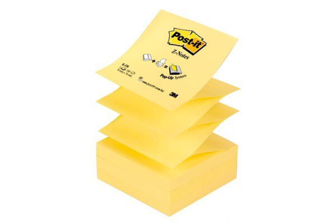 Haftnotizen Post-it 76x76 mm Z-Notes gelb, Art.-Nr. R-330-GE - Paterno Shop