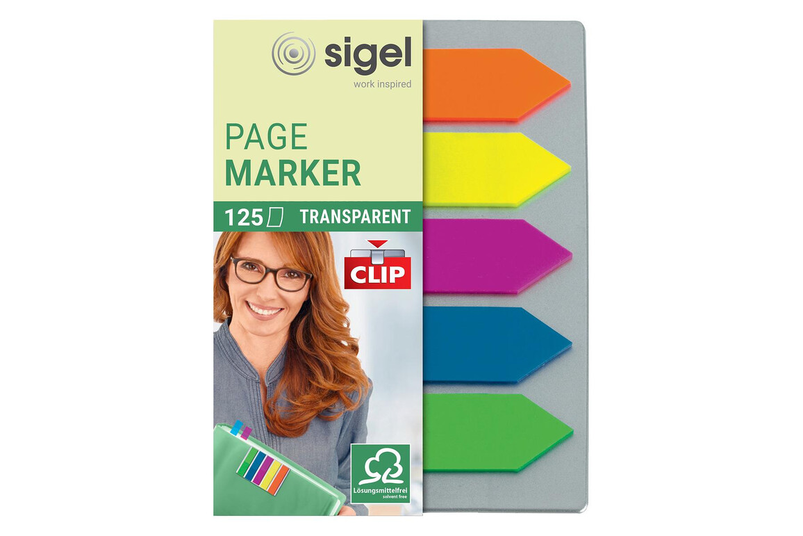 Haftmarker Sigel Film 50x12 mm Pfeil mit Clip, Art.-Nr. HN611 - Paterno Shop