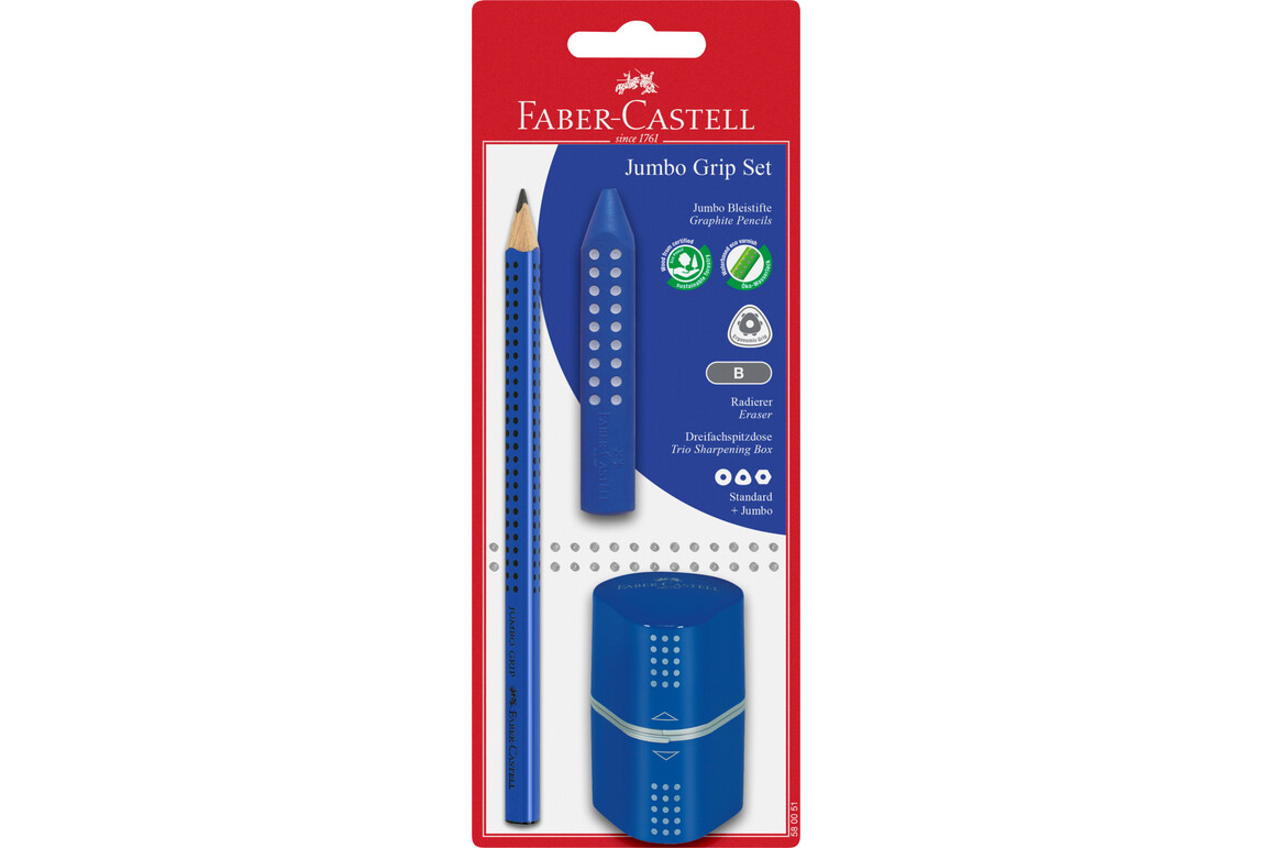 Bleistift Set Faber Castell Jumbo Grip blau, Art.-Nr. 580051 - Paterno Shop