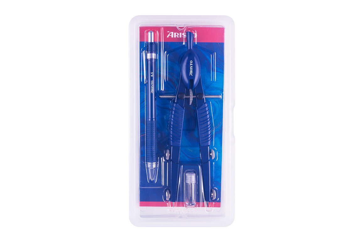 Schnellverstellzirkel Aristo TopLine &amp; Studio Pen blau, Art.-Nr. AR5580-BL - Paterno Shop