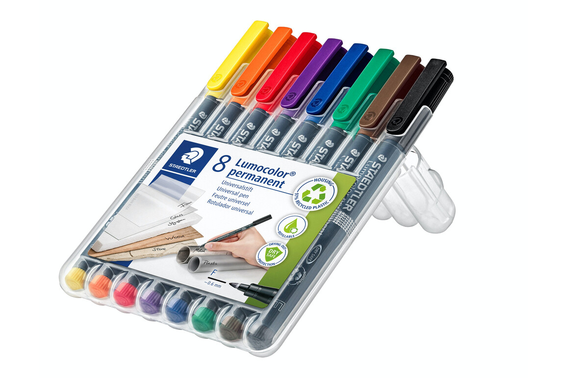 Folienschreiber Staedtler LC F WF WP8, Art.-Nr. 318WP8 - Paterno Shop