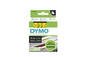 Beschriftungsband Dymo 19mmx7m schwarz gelb, Art.-Nr. 00458-SWGE - Paterno Shop