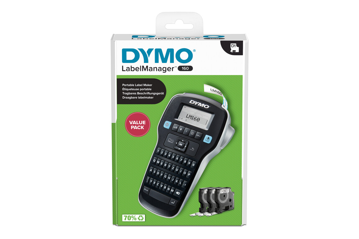 Beschriftungsgerät Dymo Etikettendrucker-SET LM 160, Art.-Nr. S0946360 - Paterno Shop