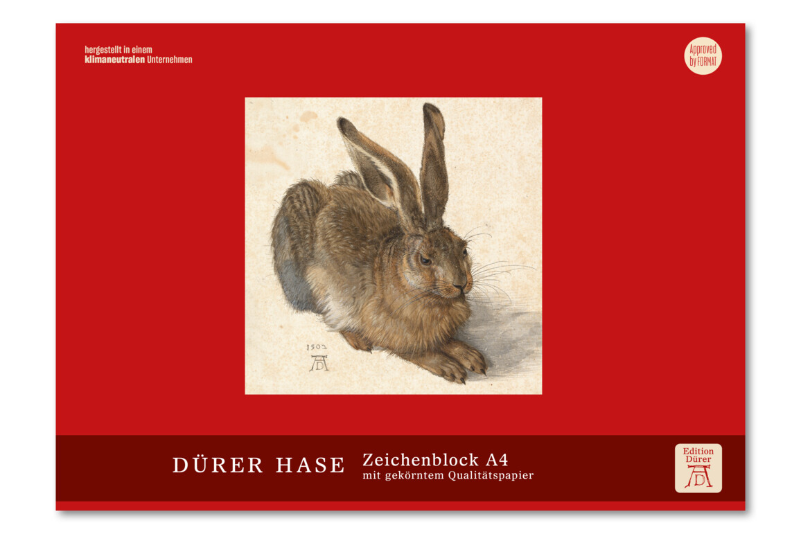 Zeichenblock Dürer Hase A4 18 Blatt, Art.-Nr. 051420 - Paterno Shop