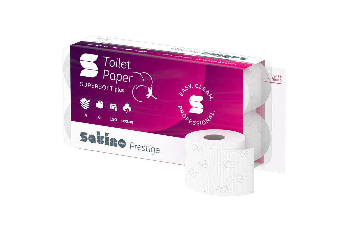 WC-Papier Satino prestige 4-lagig 150 Blatt, Art.-Nr. 046011 - Paterno Shop