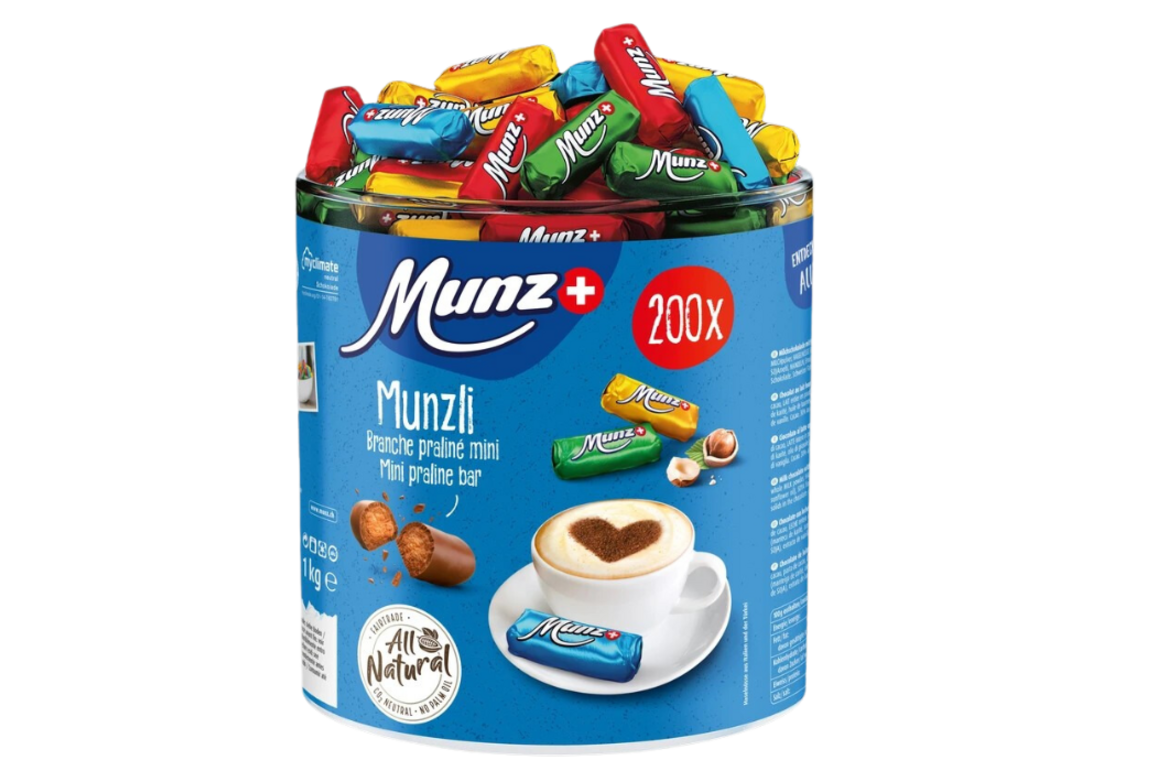 Munzli Mini-Praline mit Pralinefüllung 1 Kilo, Art.-Nr. 01240 - Paterno Shop